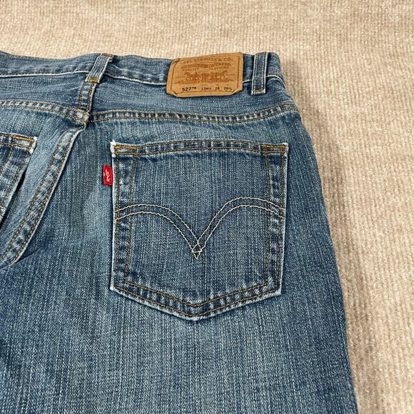 Levis 527 Boot Cut Denim Jeans Boys Size 12 Regular - Picture 10 of 16